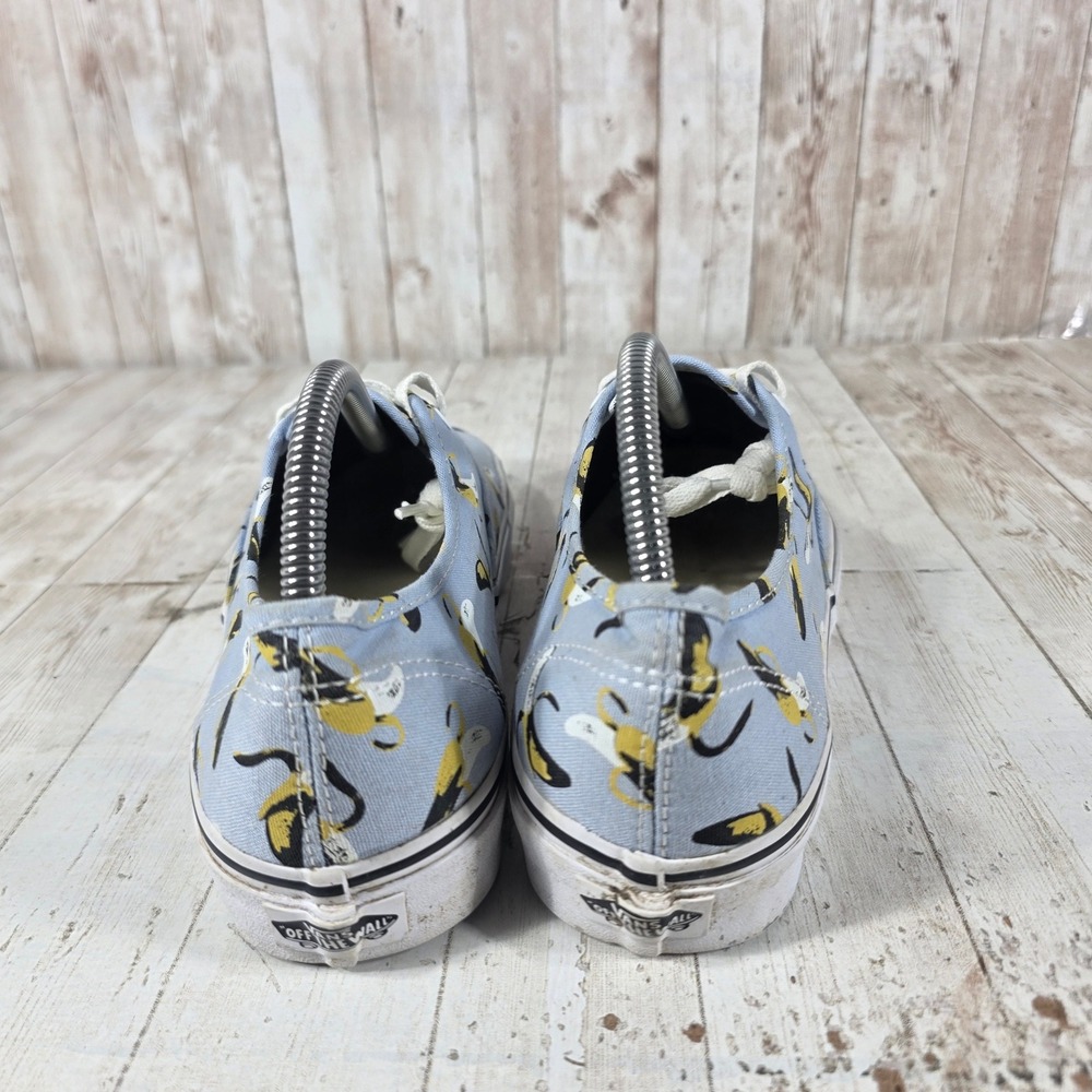 Vans Authentic Banana Print Sneakers Light Blue Womens 10 Mens 8.5 Low Top Shoes - Picture 3 of 8